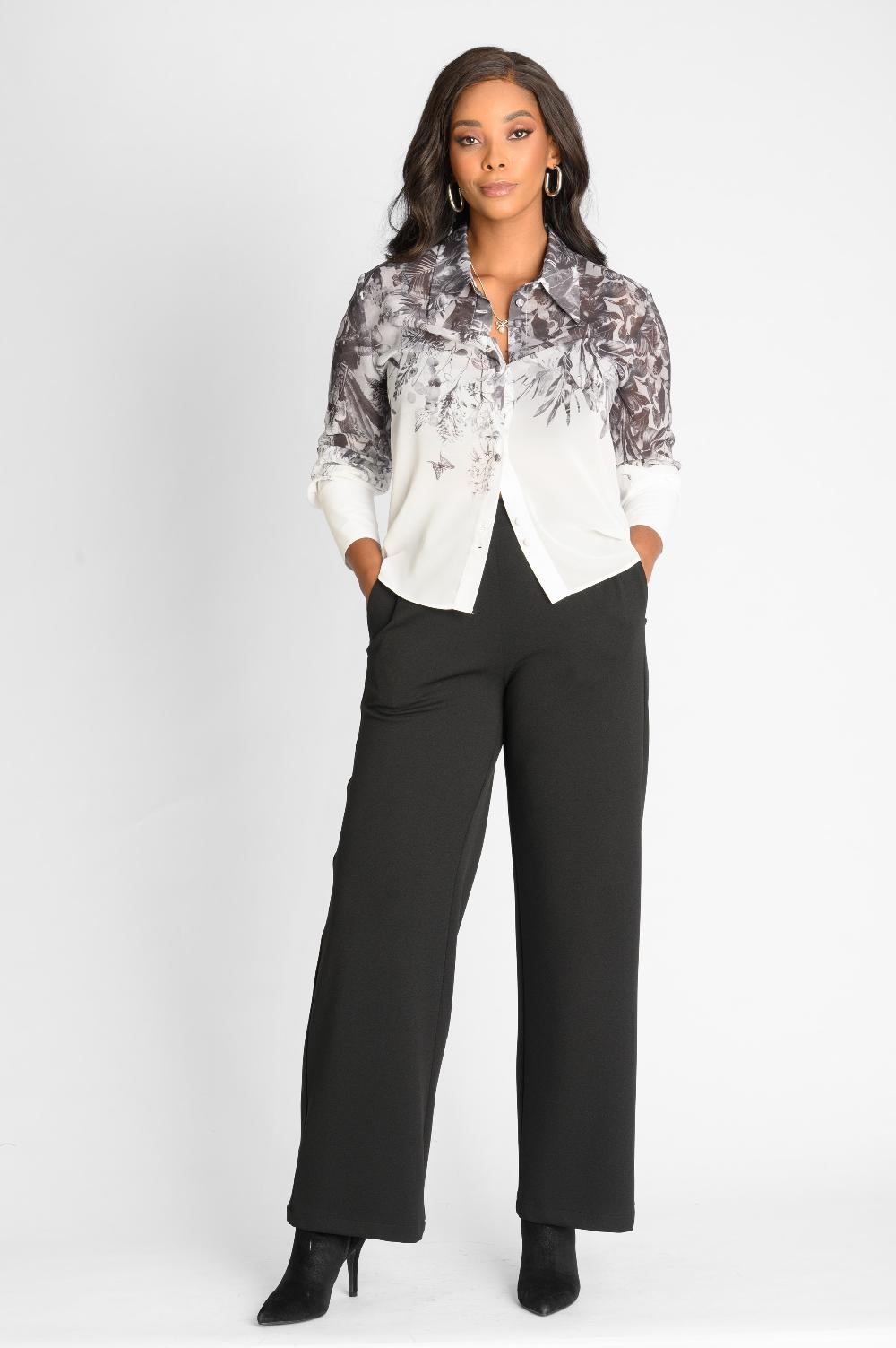 Contempo Border Print Top