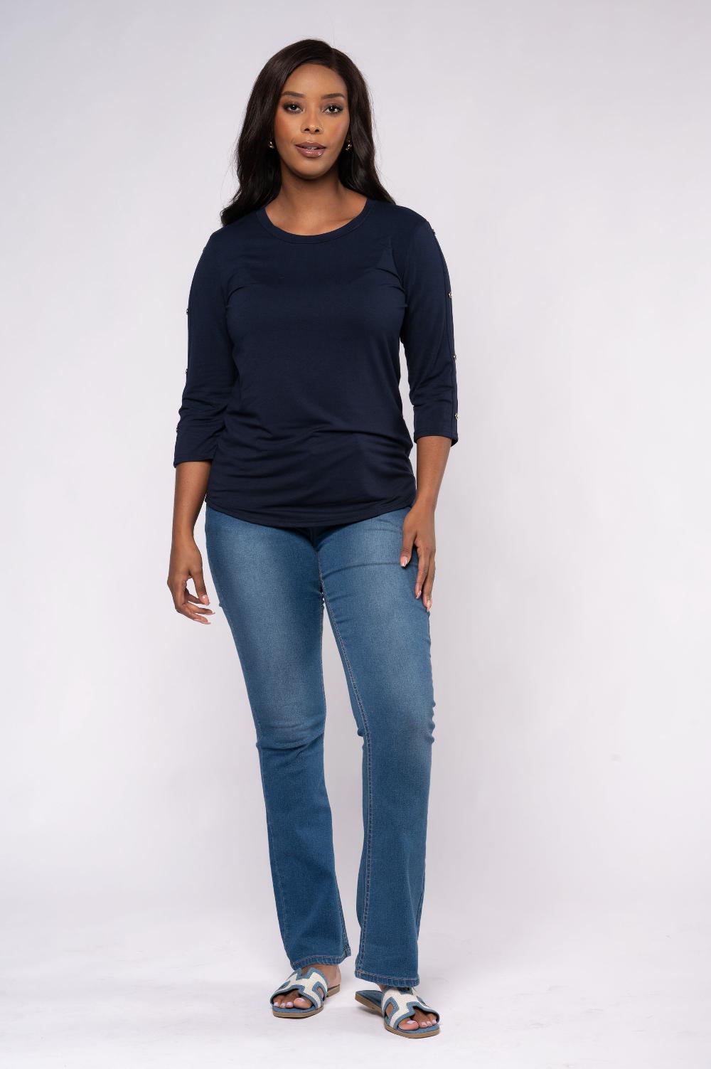 Contempo Button Knit Top