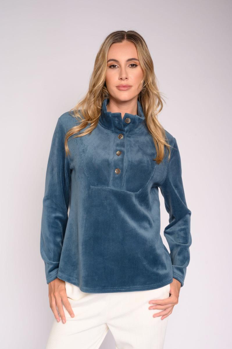 contempo Button Knit Top