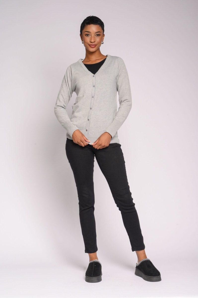 Contempo Button Through Cardigan