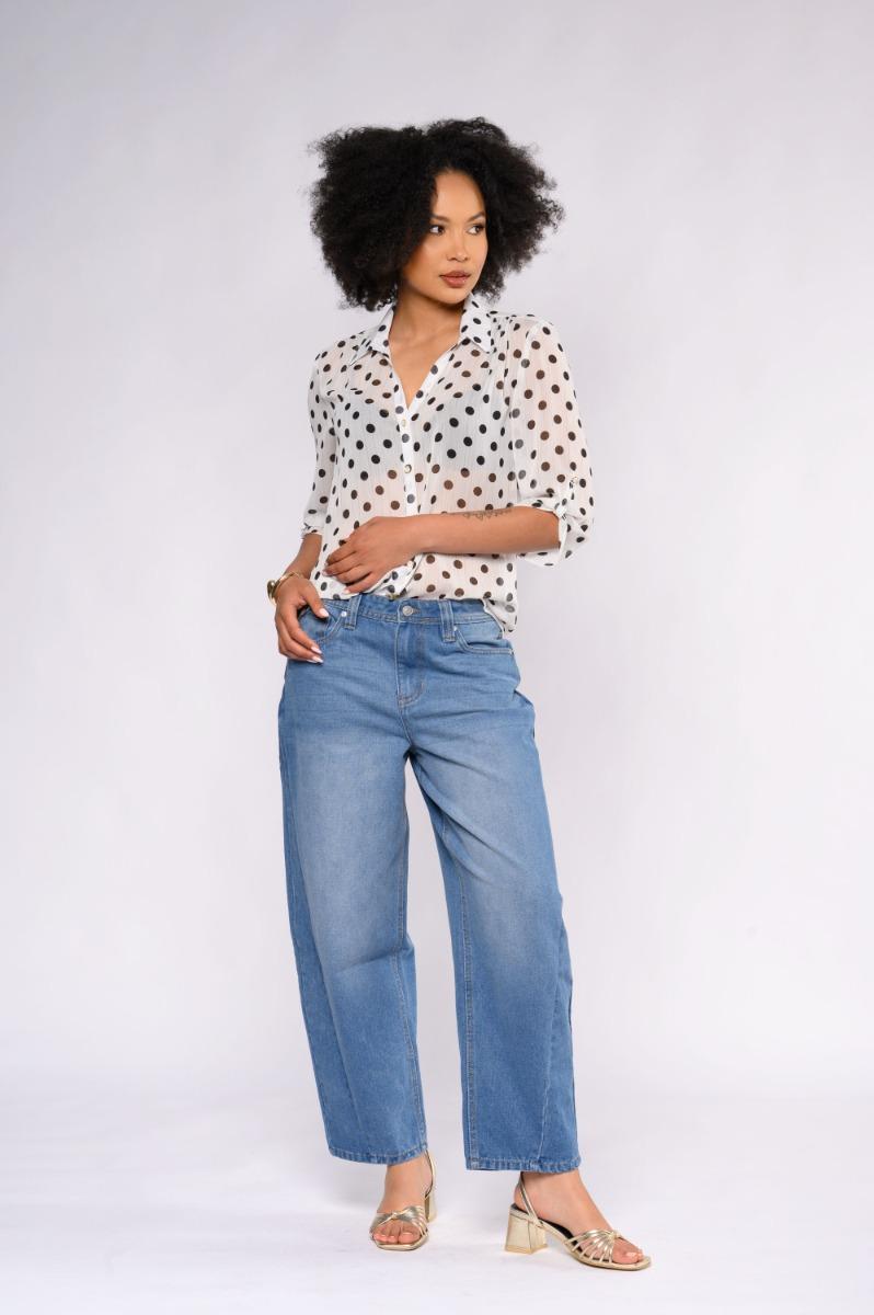 Contempo Button Through Top