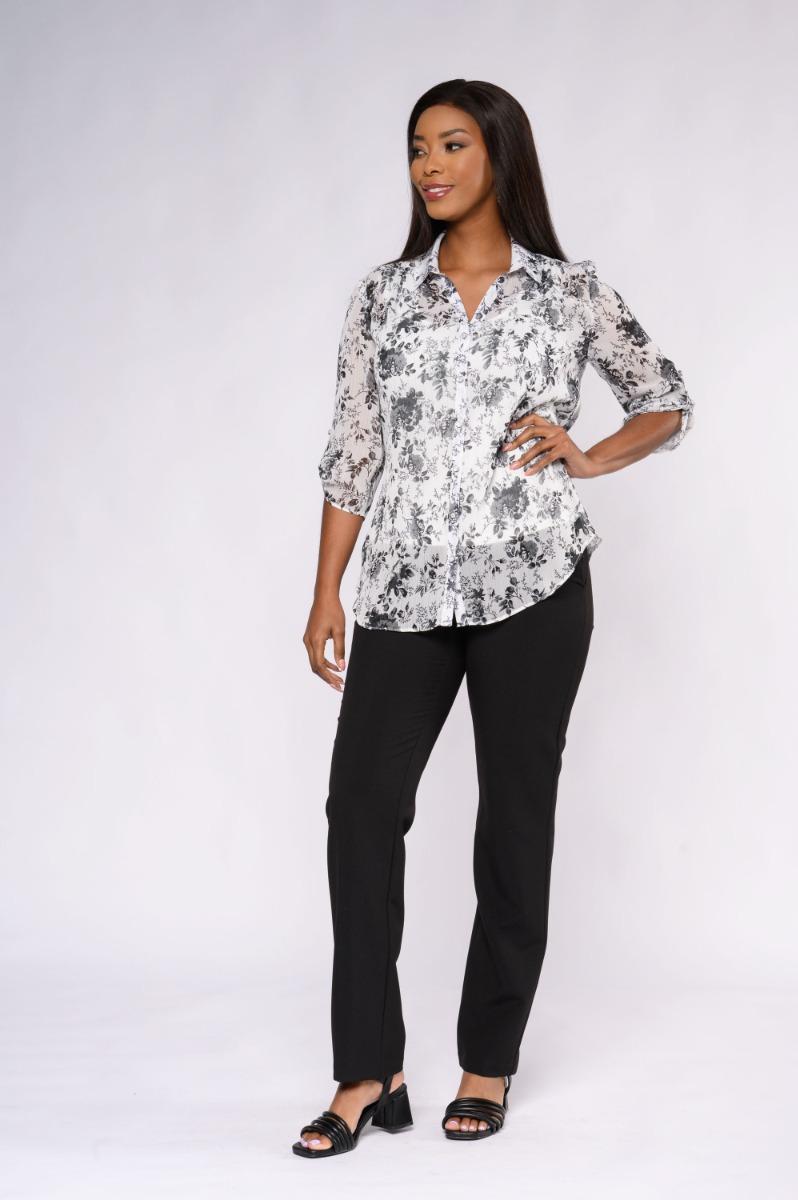 Contempo Button Through Top