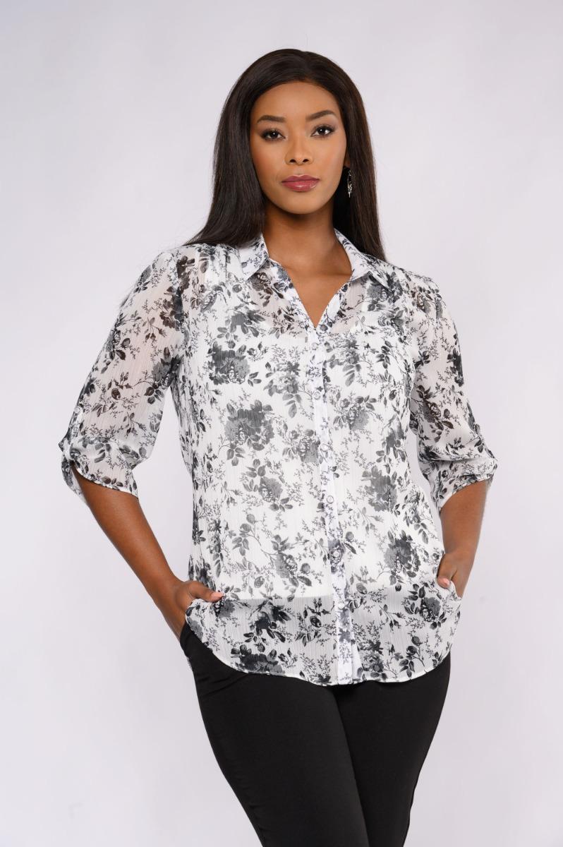 contempo Button Through Top