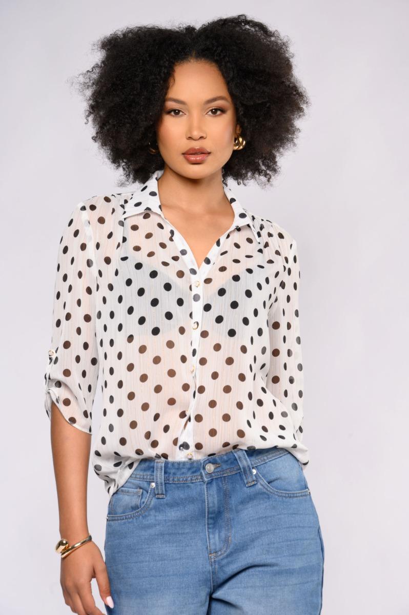 contempo Button Through Top