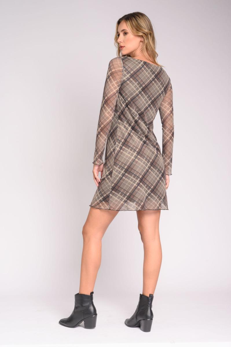Contempo Check Dress