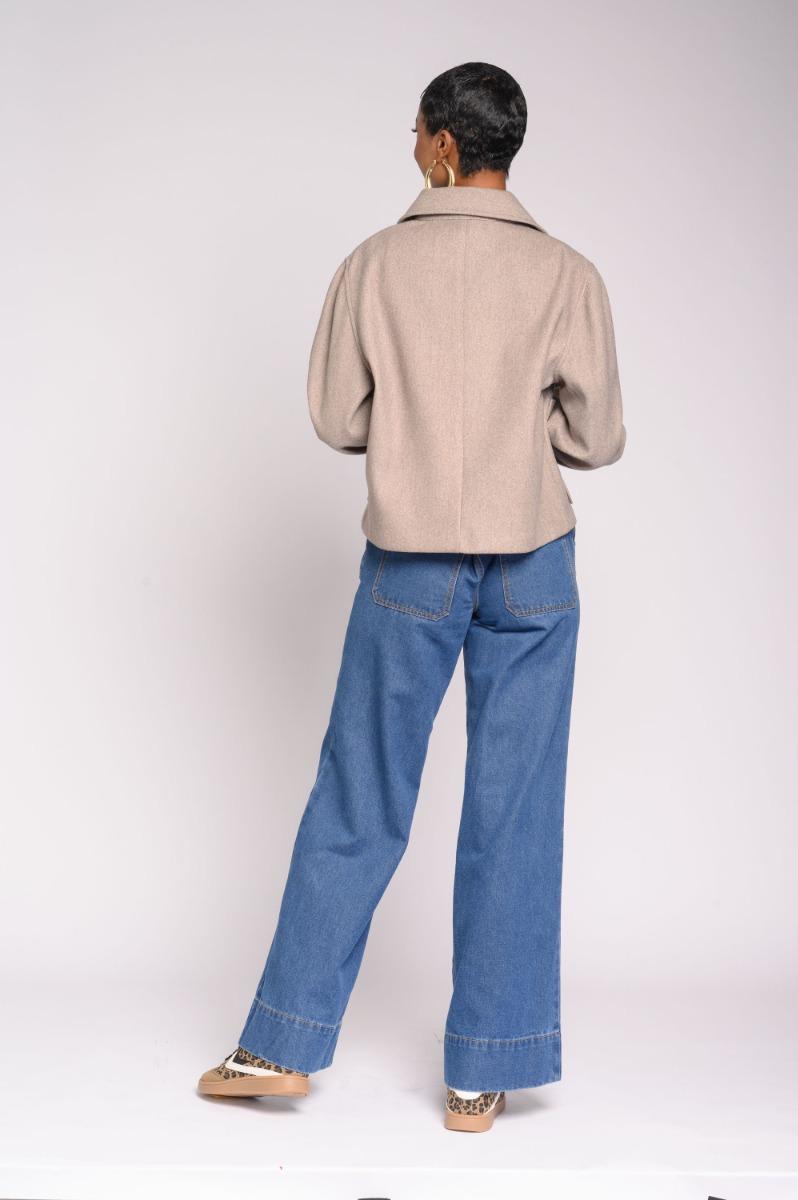 Contempo Crop Melton Jacket