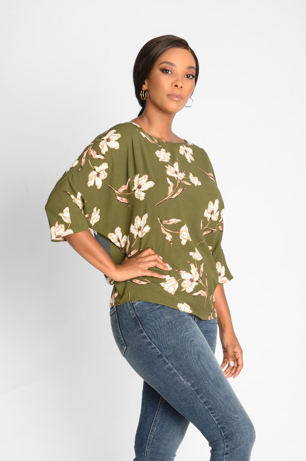Contempo Dolman Sleeve Woven Top