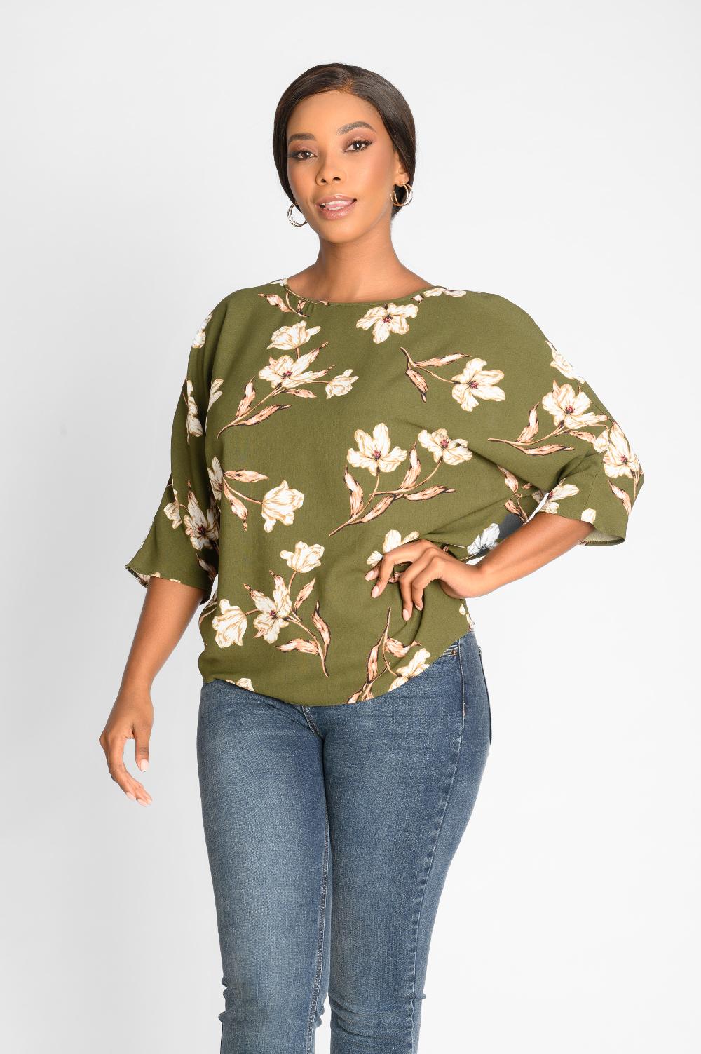 contempo Dolman Sleeve Woven Top