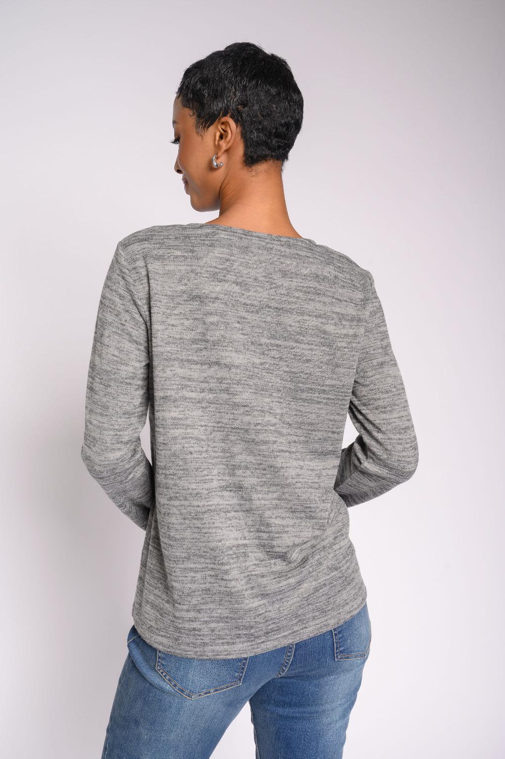 Contempo Feather Bling Knit Top