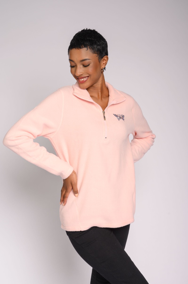 Contempo Fleece Embellish Top