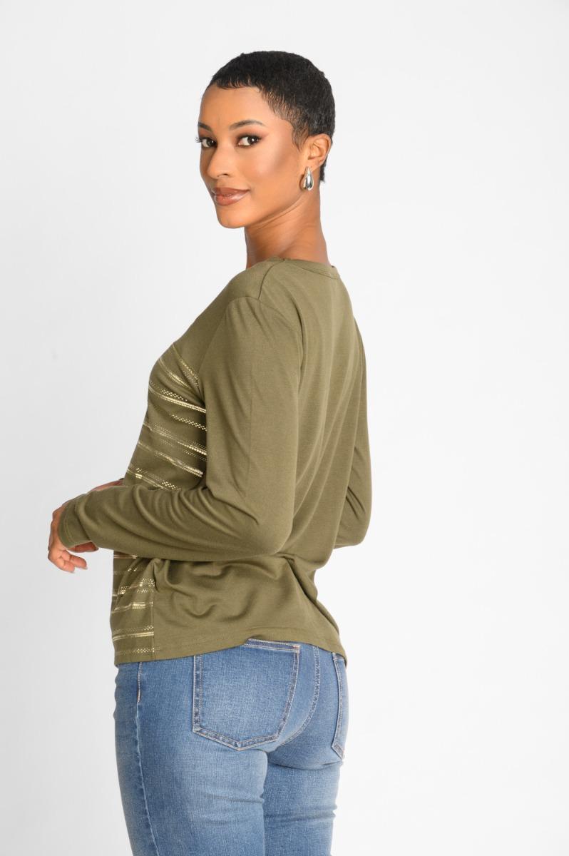 Contempo Foil Knit Top