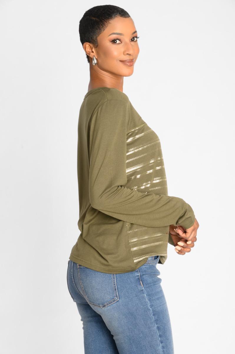 Contempo Foil Knit Top