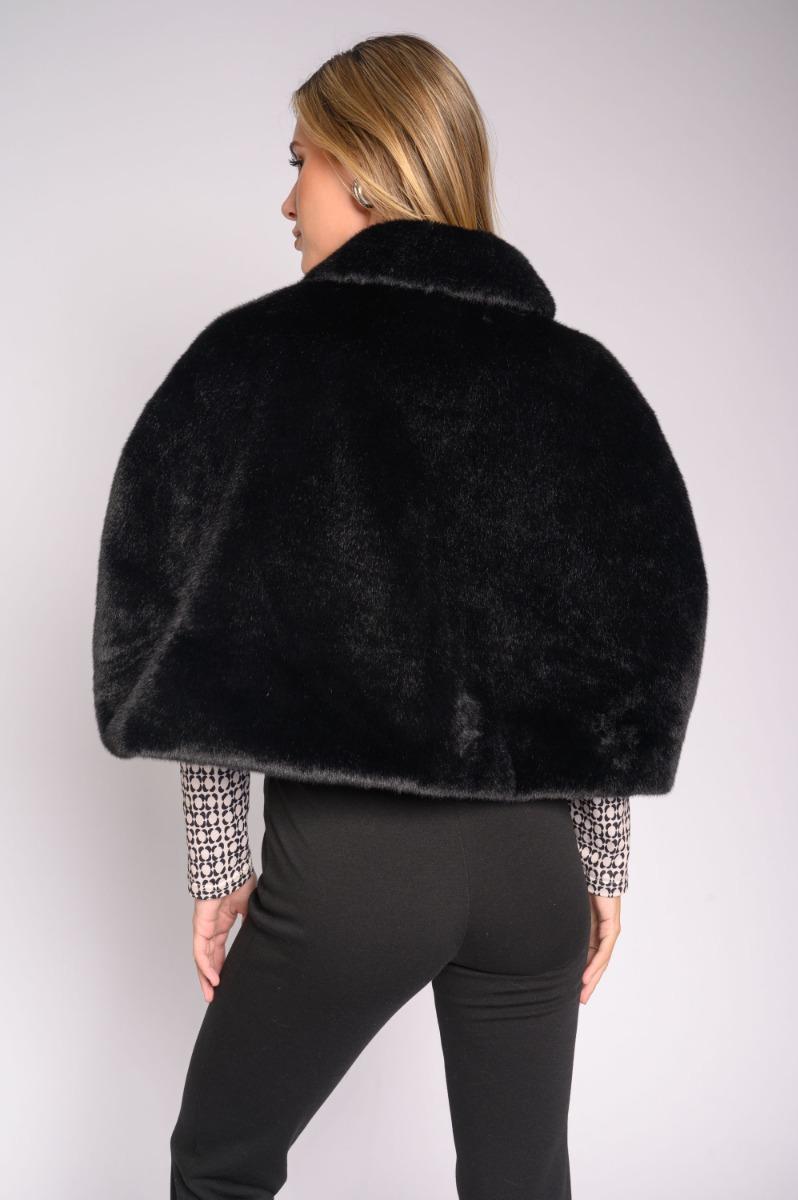 Contempo Fur Brooch Cape