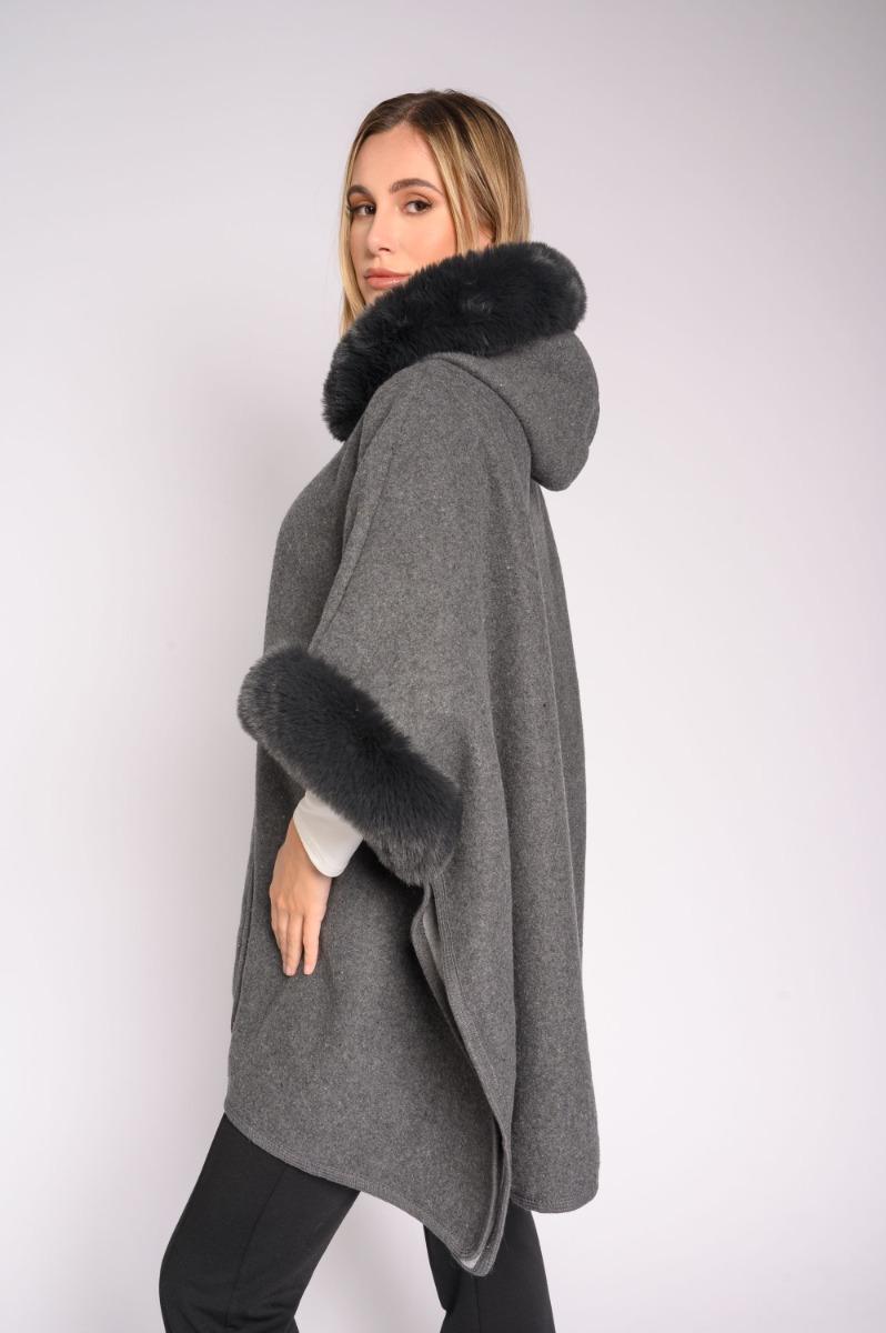 Contempo Hoodie Tassel Poncho