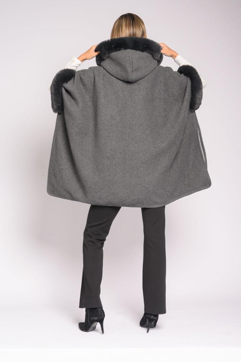 Contempo Hoodie Tassel Poncho
