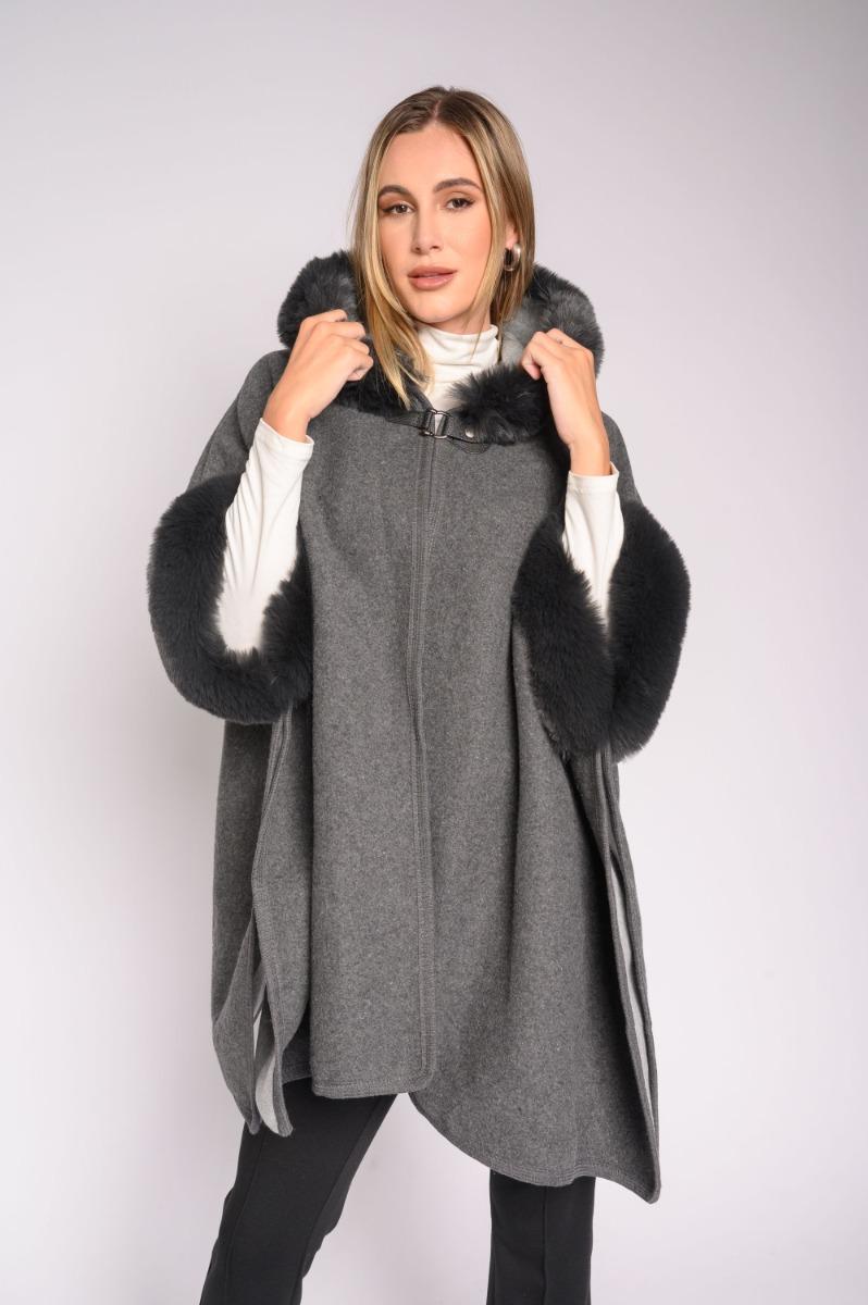 contempo Hoodie Tassel Poncho