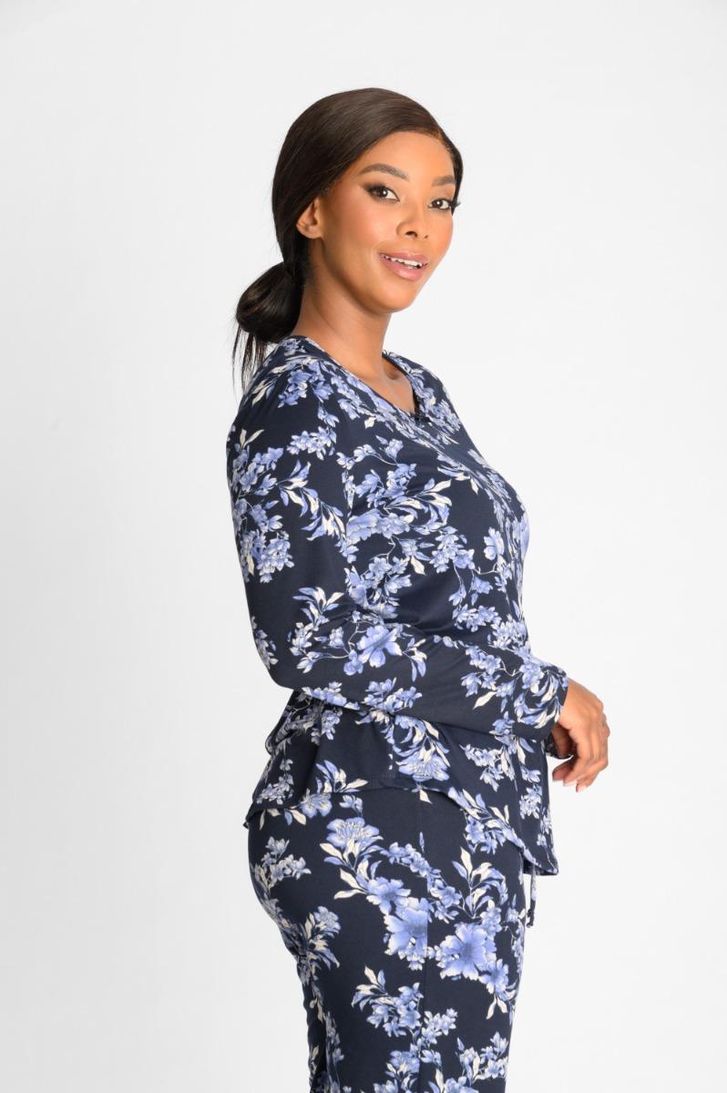 Contempo Long Sleeve Floral Top