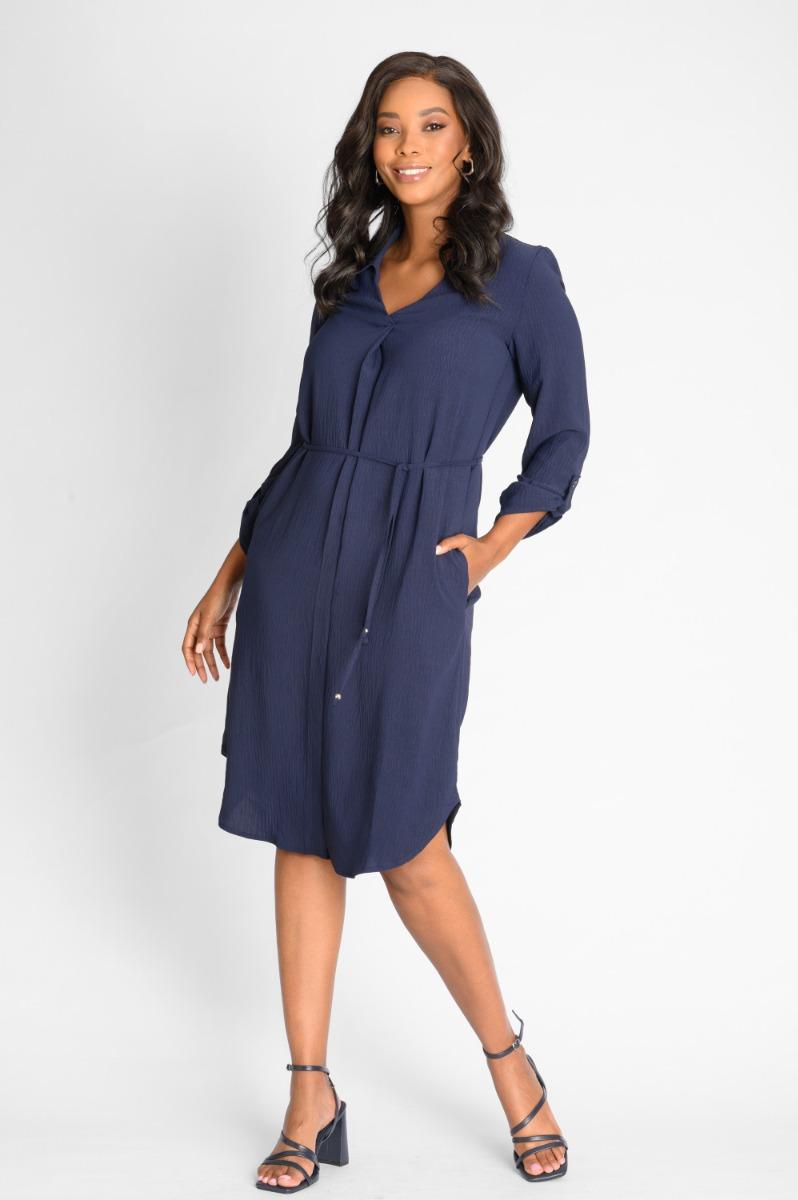 Contempo Long Sleeve Pocket Dress