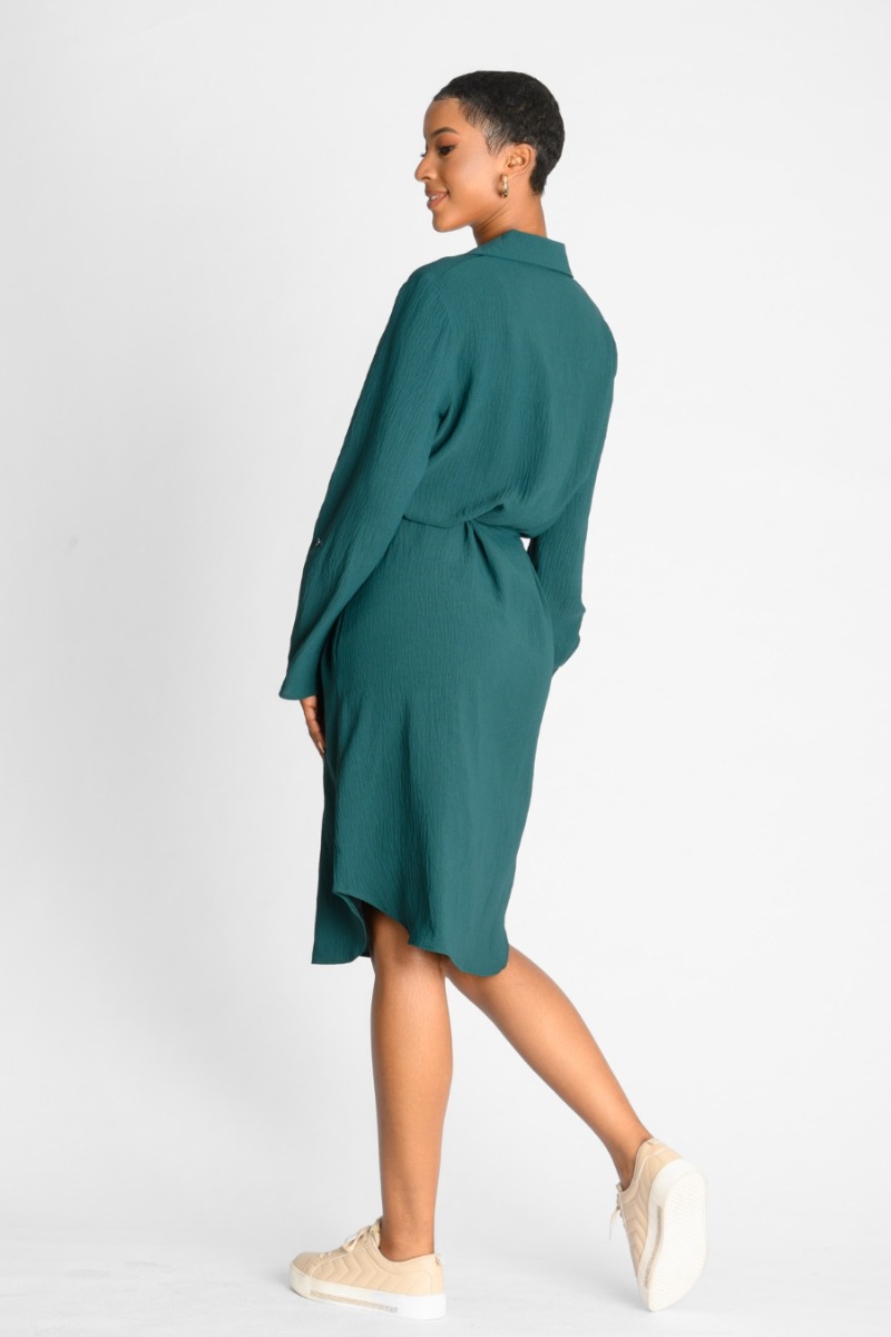 Contempo Long Sleeve Pocket Dress