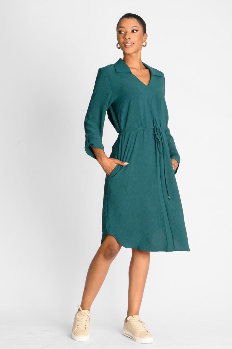 Contempo Long Sleeve Pocket Dress