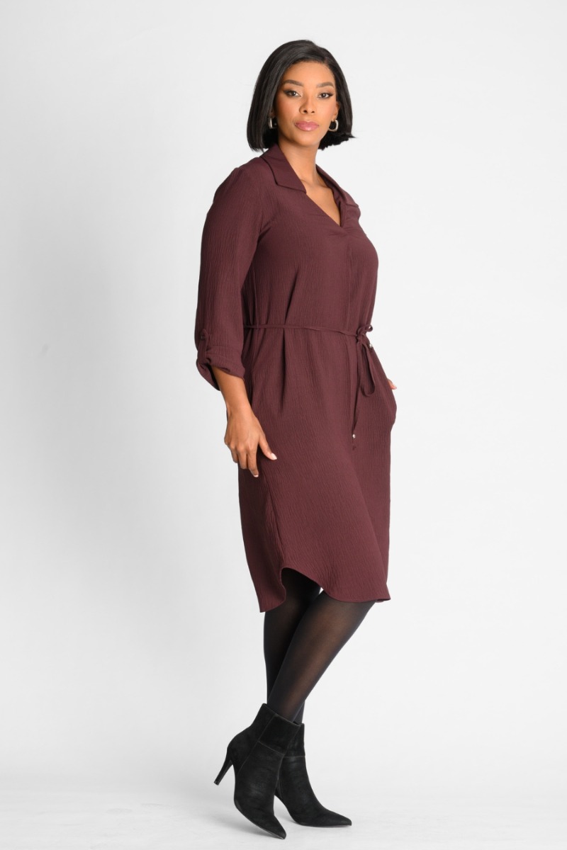 Contempo Long Sleeve Pocket Dress