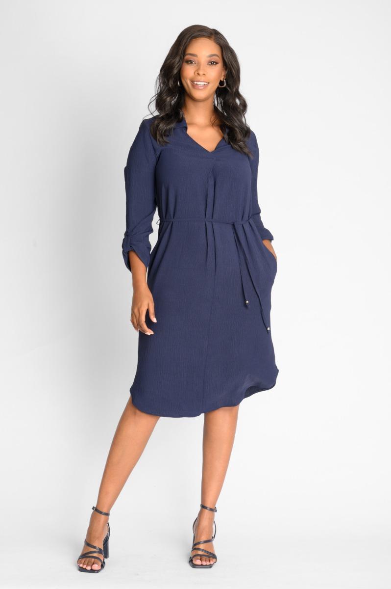 contempo Long Sleeve Pocket Dress