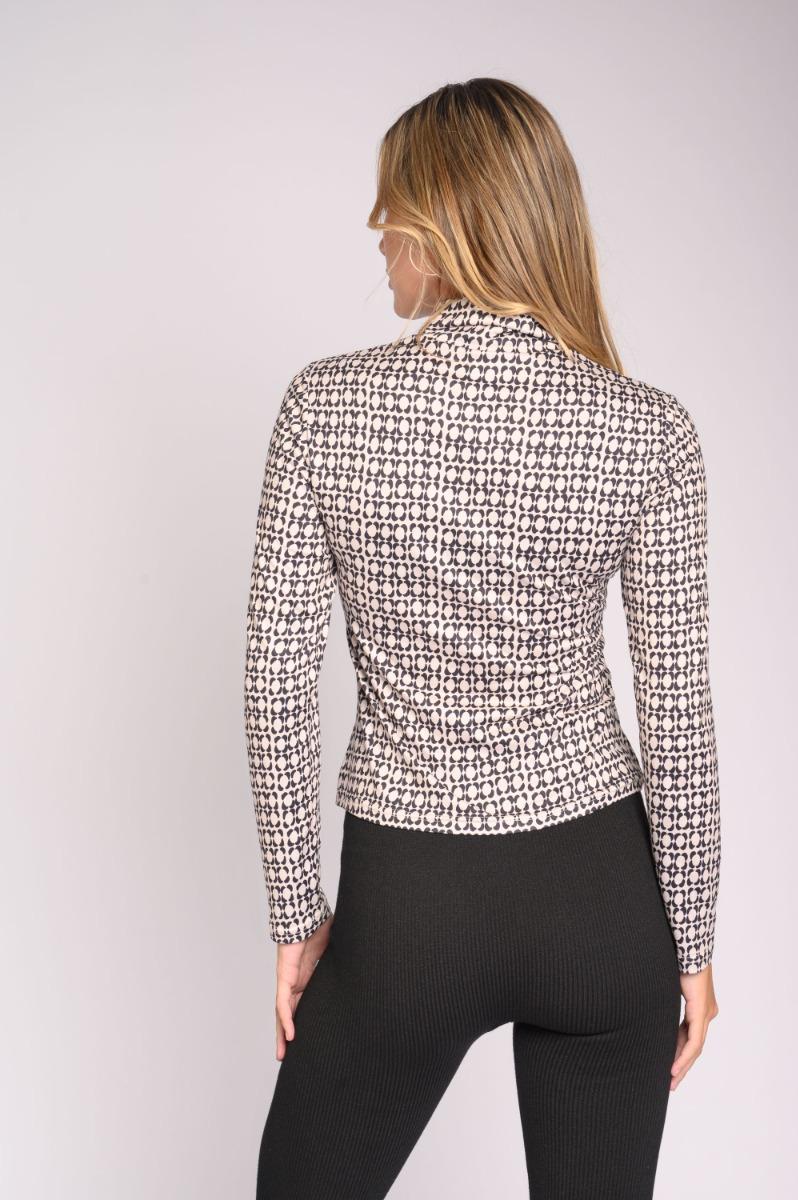 Contempo Long Sleeve Polo Neck