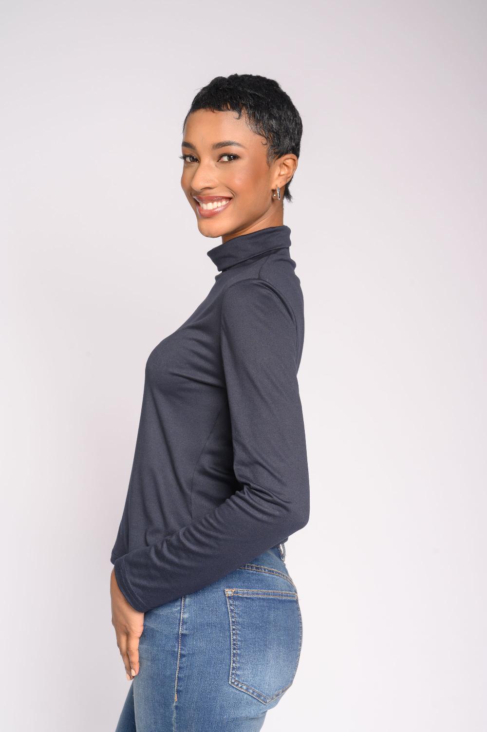 Contempo Long Sleeve Polo Neck