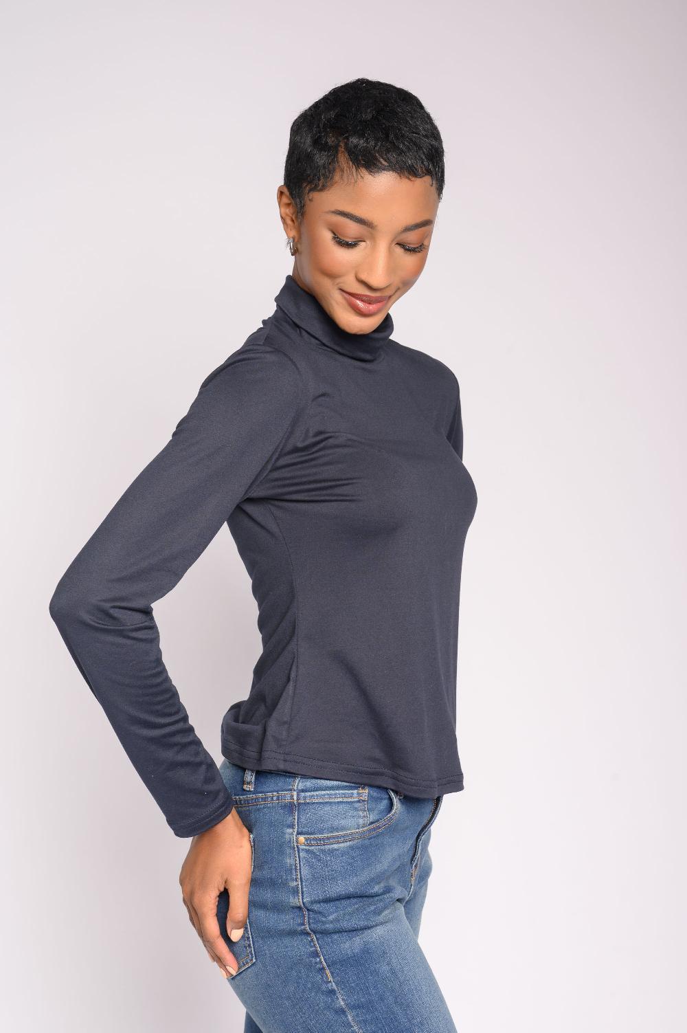 Contempo Long Sleeve Polo Neck