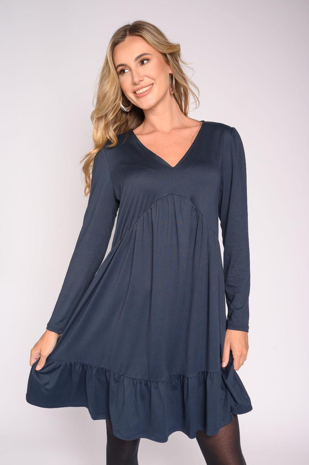 contempo Ls Dress Knit Plain