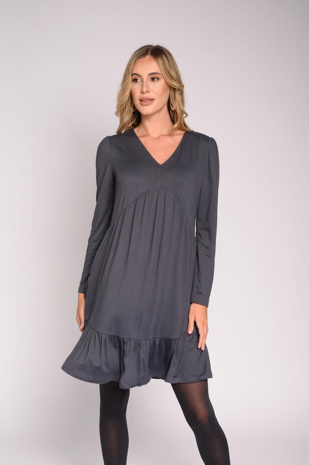 contempo Ls Dress Knit Plain