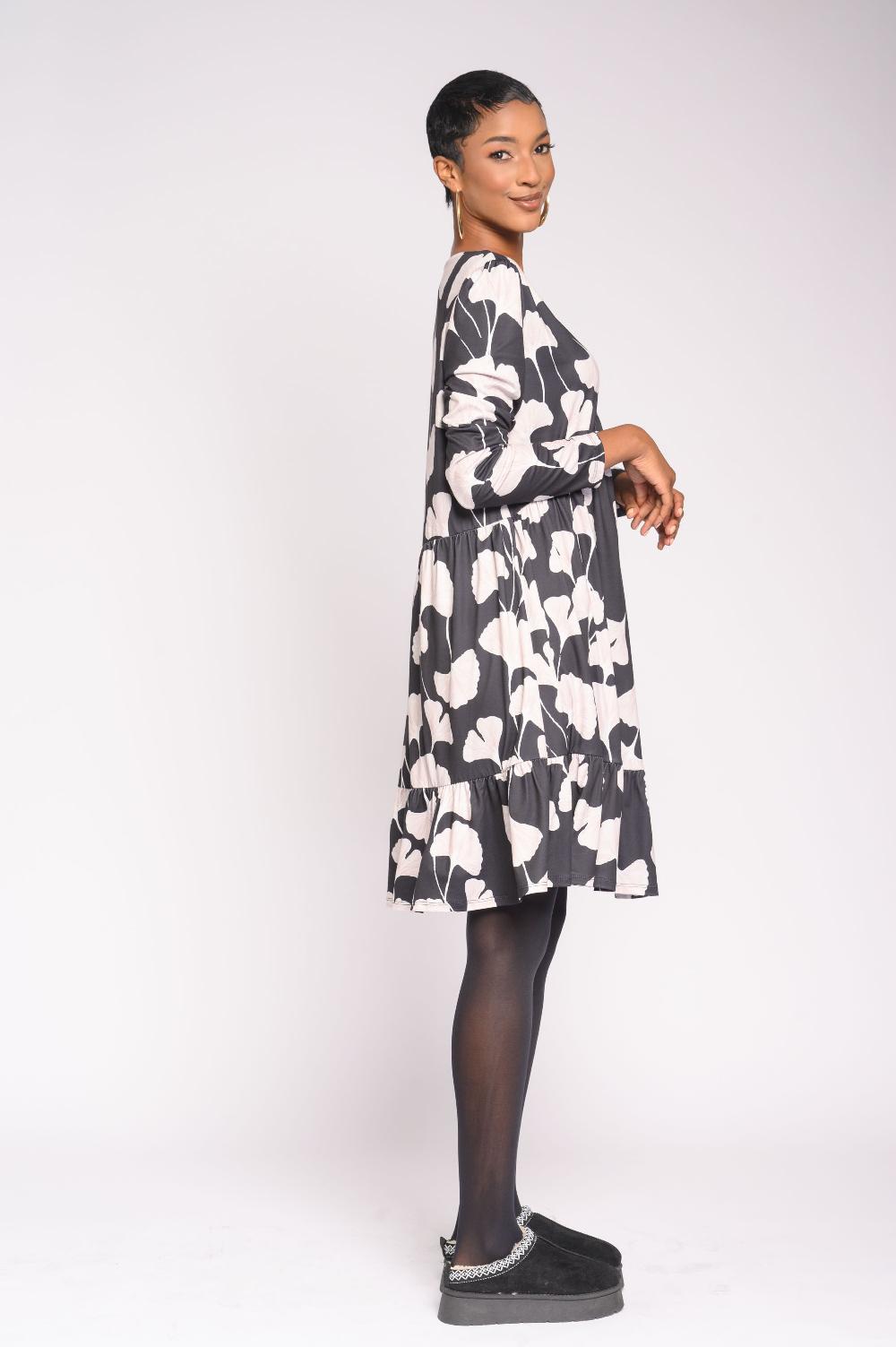 Contempo Ls Dress Knit Print