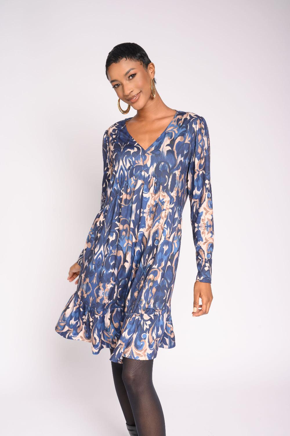 contempo Ls Dress Knit Print