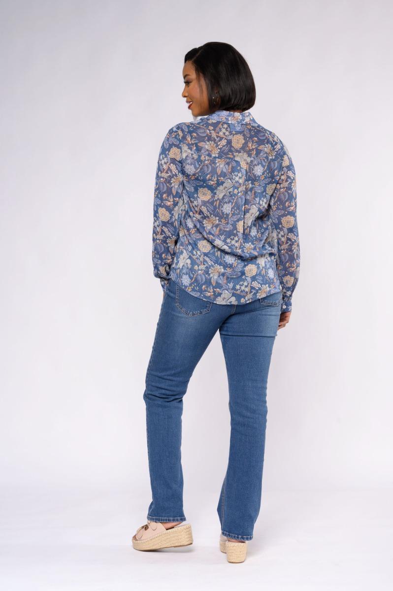 Contempo Lurex Print Shirt