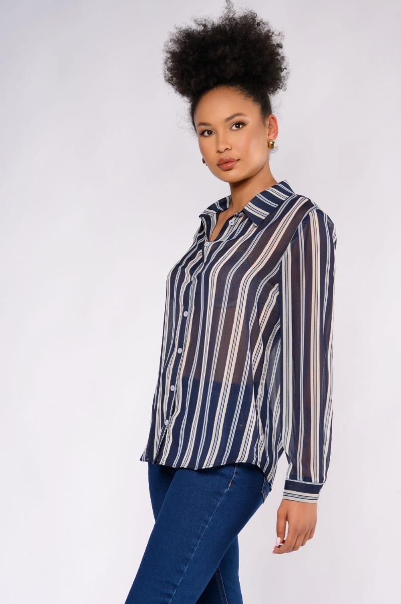 Contempo Lurex Print Shirt