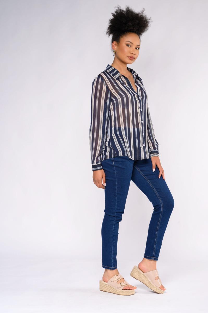 Contempo Lurex Print Shirt