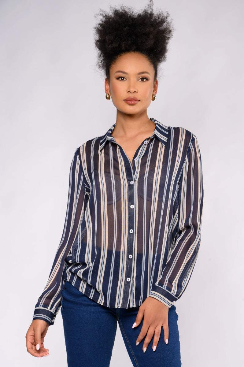 contempo Lurex Print Shirt