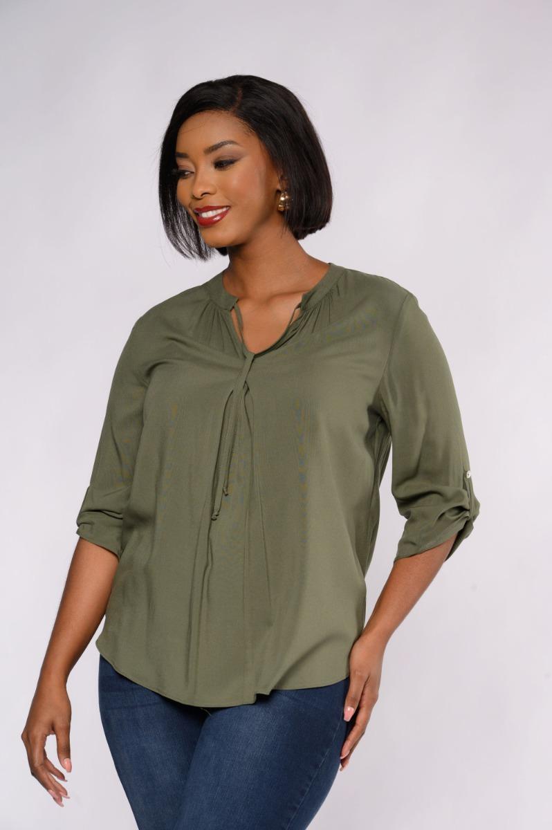 Contempo Plain Viscose Woven Top