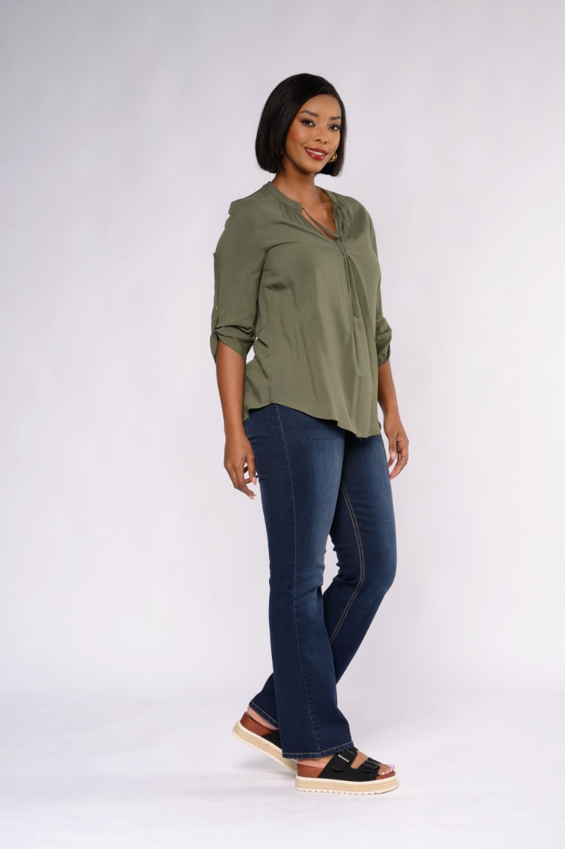 Contempo Plain Viscose Woven Top