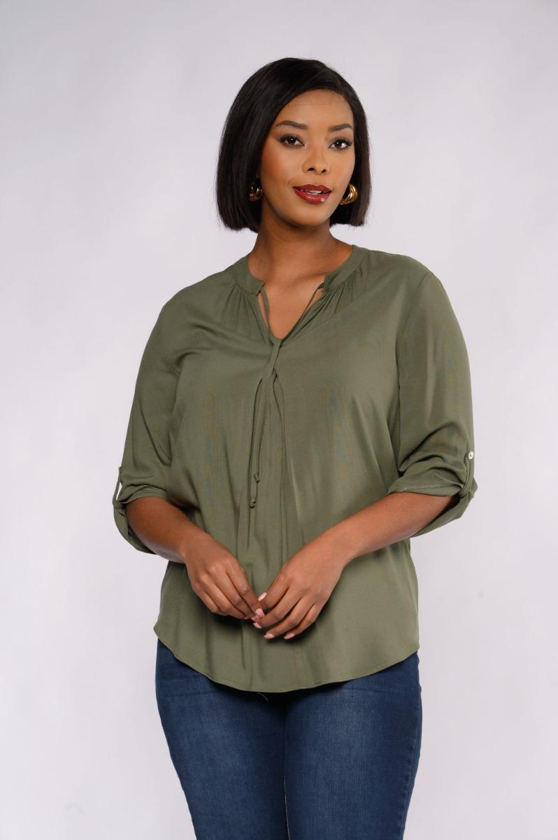 contempo Plain Viscose Woven Top