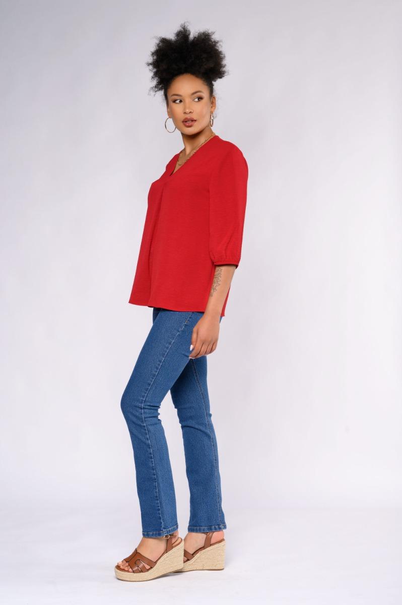 contempo Plain Woven Pleat Top