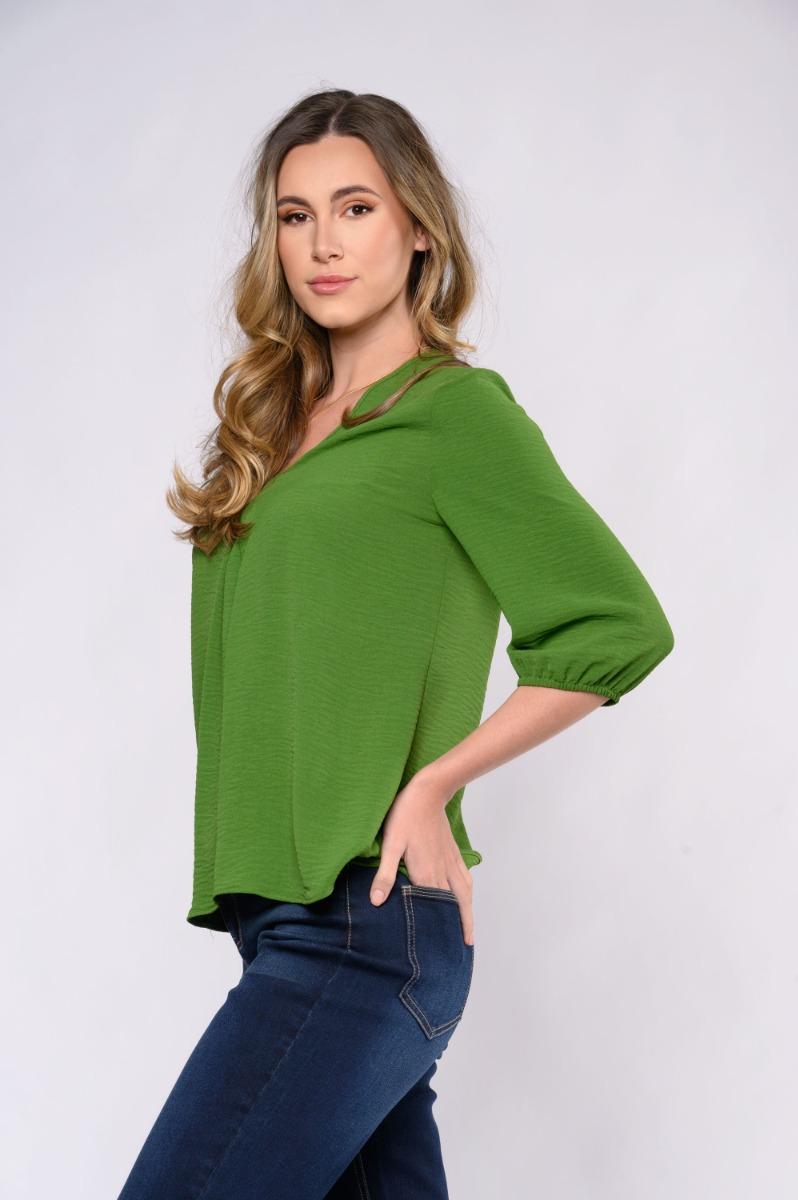 Contempo Plain Woven Pleat Top