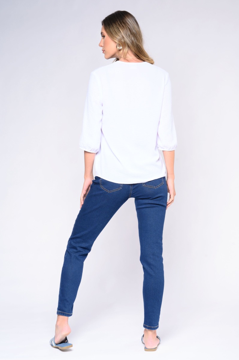 Contempo Plain Woven Pleat Top