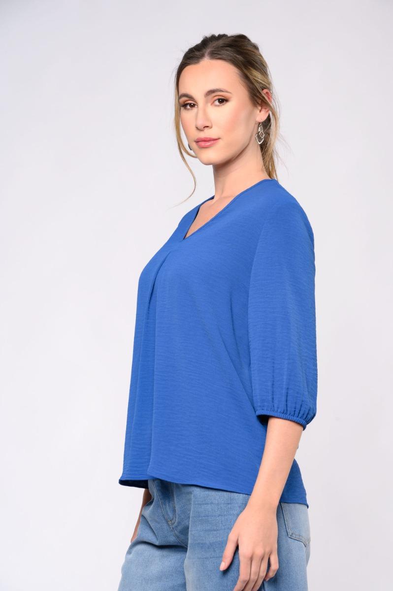 Contempo Plain Woven Pleat Top