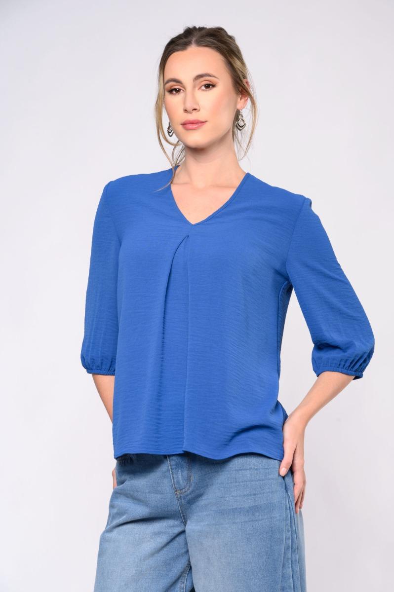 contempo Plain Woven Pleat Top