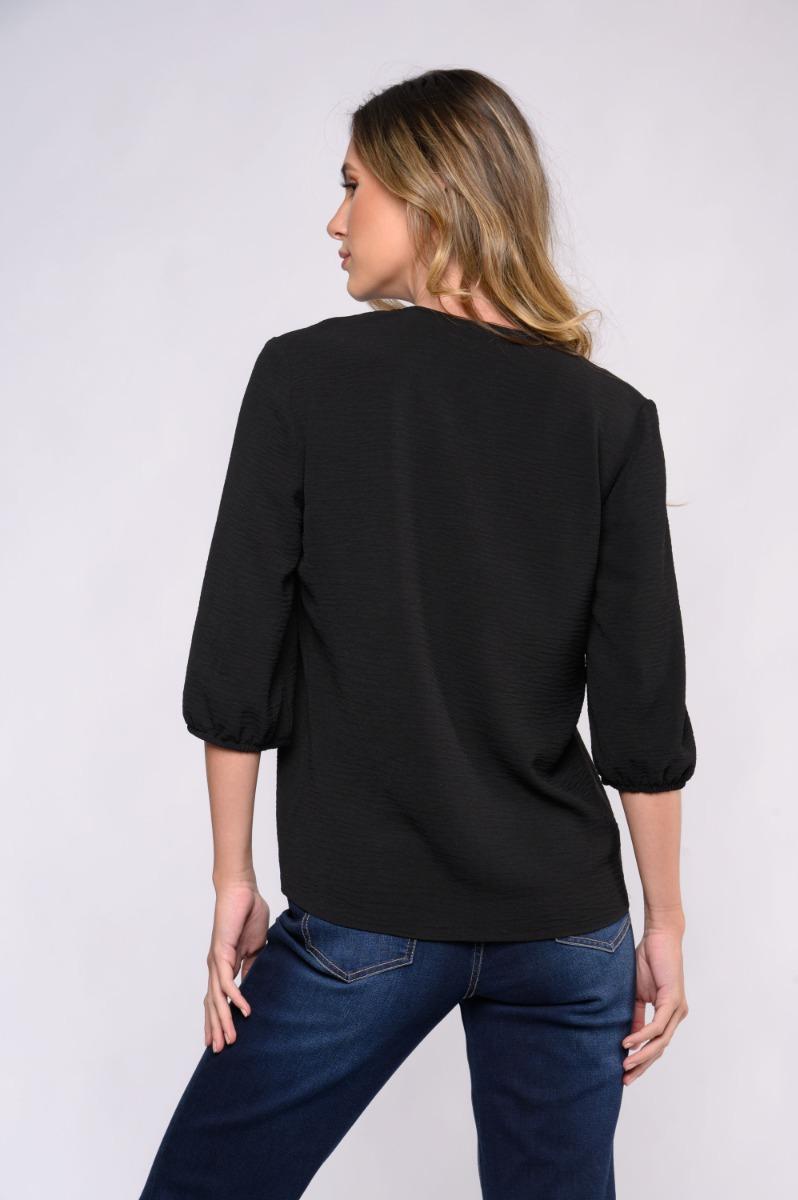 Contempo Plain Woven Pleat Top