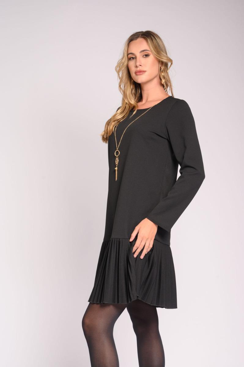 Contempo Pleat Necklace Dress