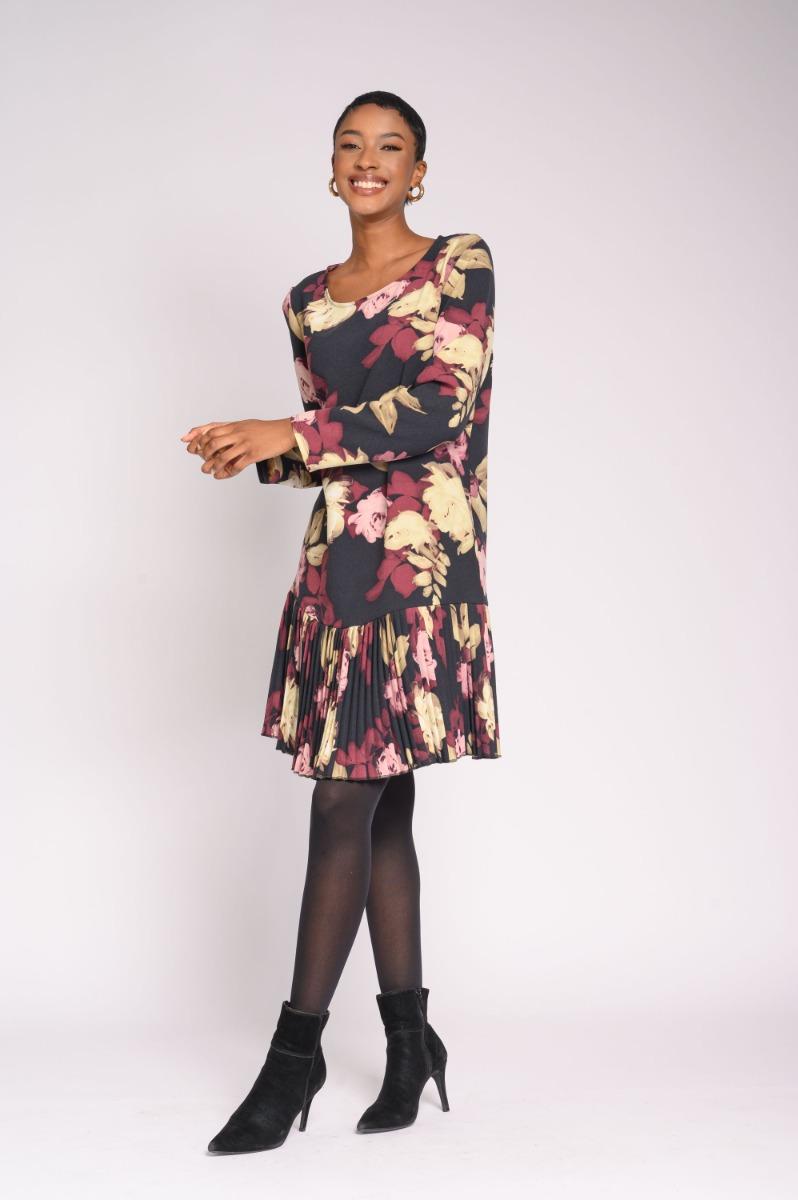 Contempo Pleat Necklace Dress