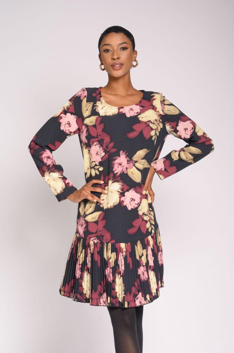 Contempo Pleat Necklace Dress