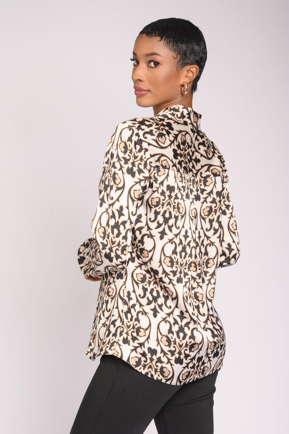 Contempo Print Blouse